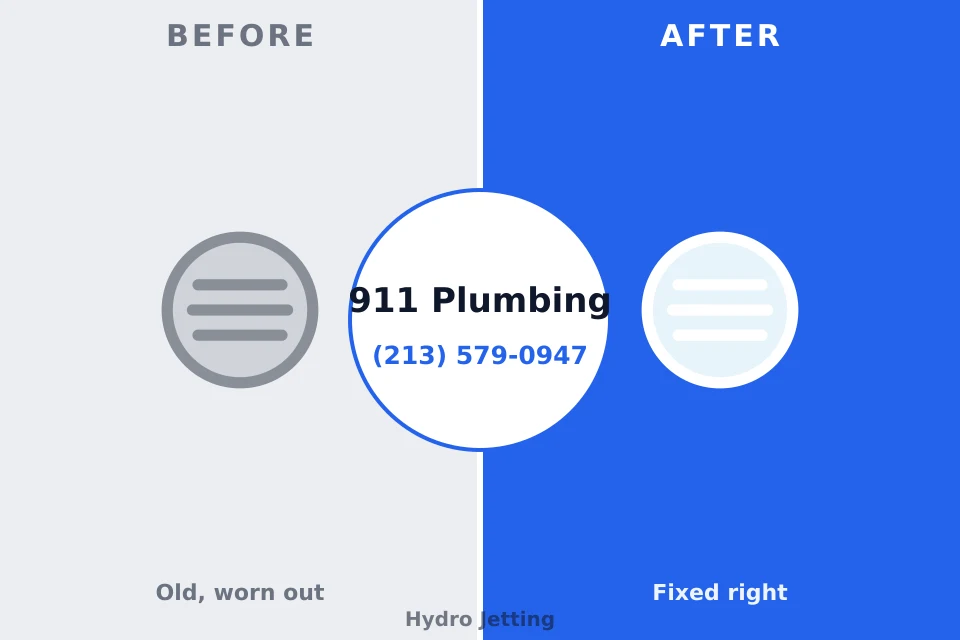 Before and after: plumbing repair Loma Linda, MO